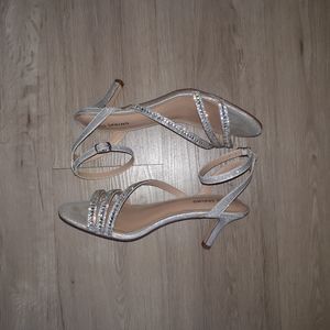 Sparkly Silver High Heels
